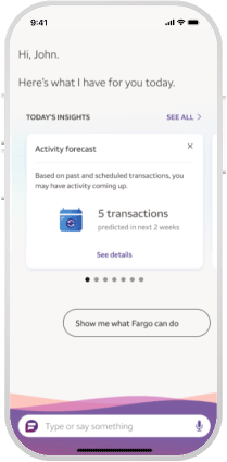 Fargo® mobile screen image