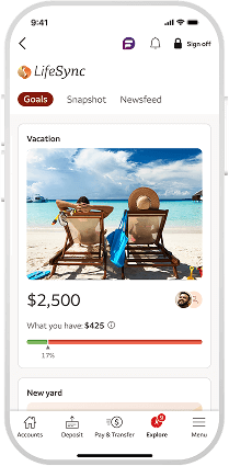 LifeSync® mobile screen image